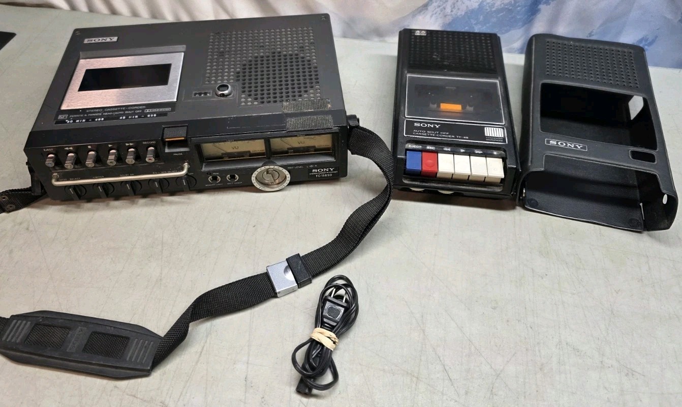 🔥 PARTS OR REPAIR Vtg Sony Stereo Cassette Recorder TC-158SD