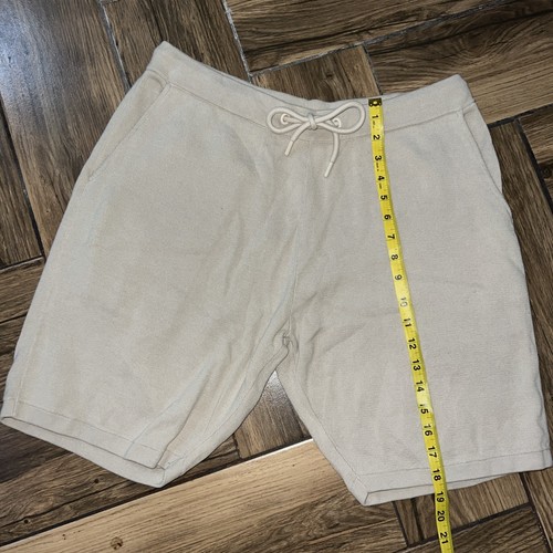 Zara Women's Solid Drawstring Waist Sweat Shorts Beige Extra Large - 第 3/7 張圖片