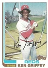 Ken Griffey 1982 Topps 620 Cincinnati Reds Baseball Card