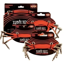 Ernie Ball Guitar Patch Cable Instrument Flat Ribbon Red Effect Pedalboard