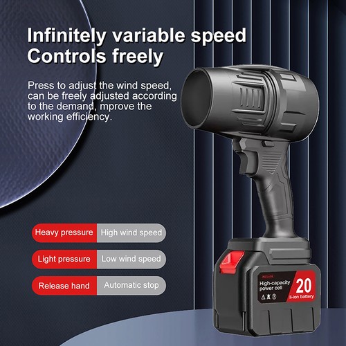 Turbo Fan Lithium Violent Leaf Blowing Water Blowing High Power Hair Dryer Mini - Picture 8 of 12