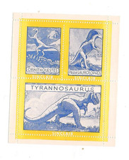 Sinclair Dinosaur Stamps 1930 3 stamps on sheet