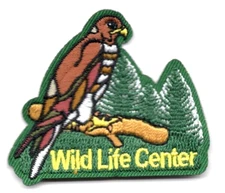 WILDLIFE CENTER Iron On Patch Sanctuary Animals Birds 