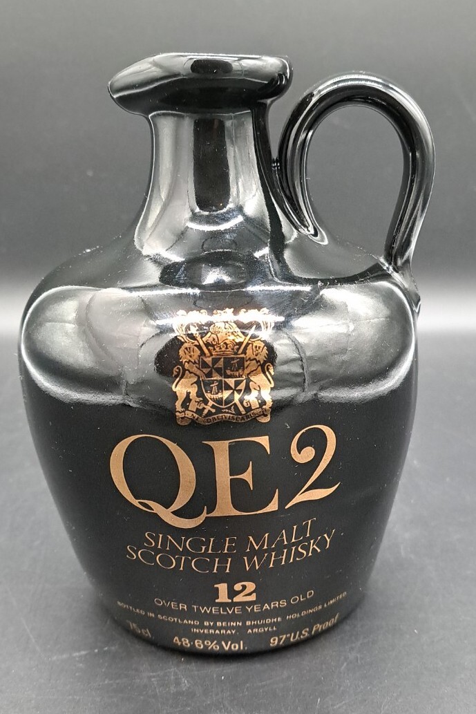 QE2 single malt scotch whisky decanter bottled in Scotland