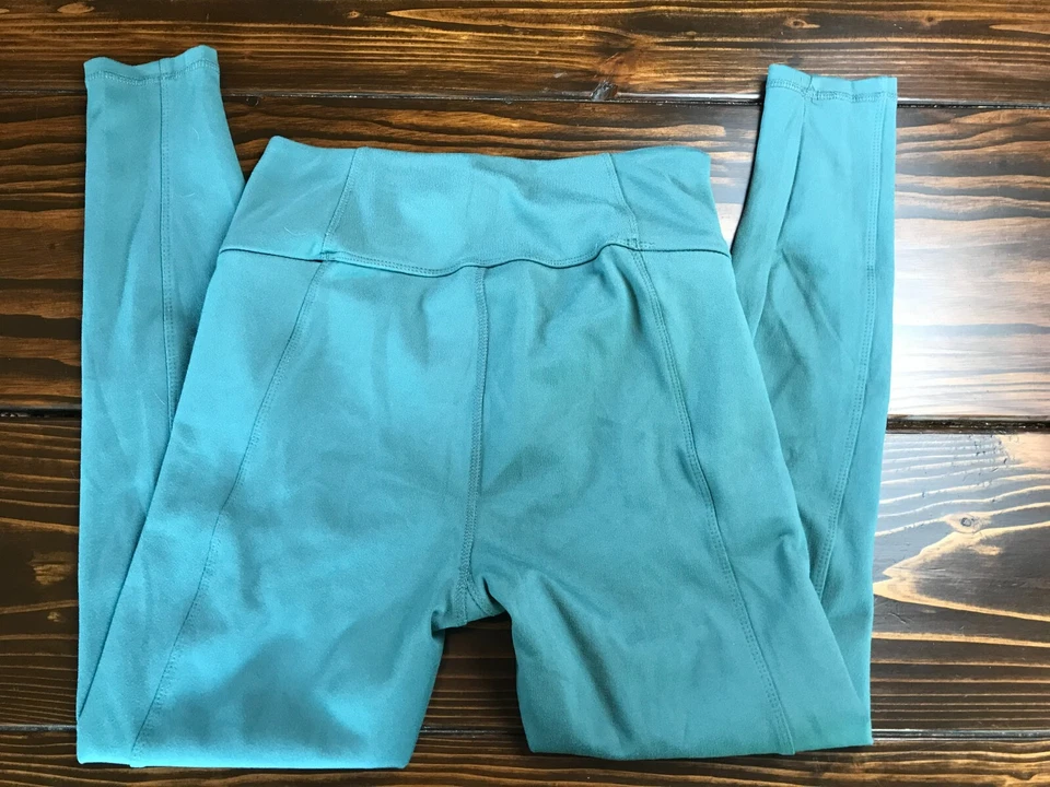 Pantalones Danskin Para Mujer Talla Pequeña Verde Leggings Pull On Cremallera Bolsillos Elásticos Foto 2 de 4