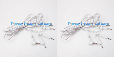 ELECTRODE LEAD WIRES 3.5mm 4 Way Pin Connector Cables for Digital Massager/TENS