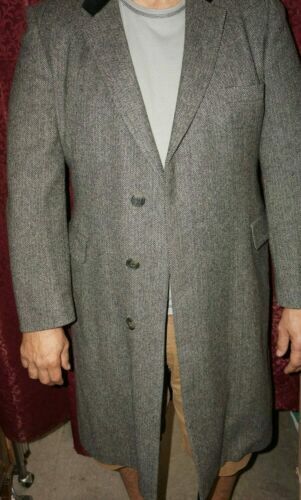 ATON Air Double Melton Check Robe Coat Large Unisex Wool ATON Air Double Melton Check Robe Coat Large Unisex Wool