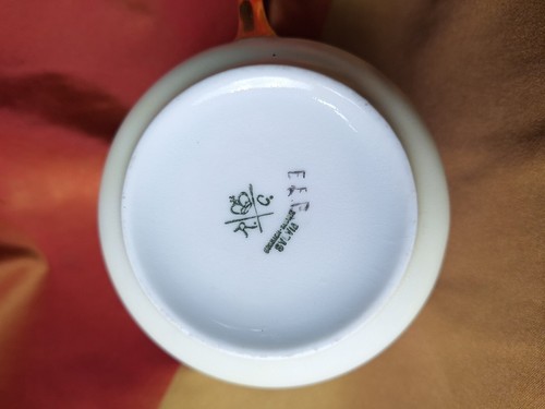Rare Rosenthal (?) Cup Saucer Yellow Gilded Blue Bird of Happiness Hand Painted - Picture 13 of 18