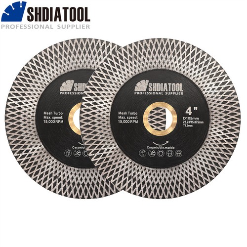 2pcs 105mm/4" Diamond Cutting Grinding Wheel Saw Blade for Porcelain Tile Cutter