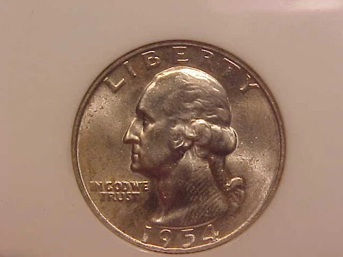 1954 D WASHINGTON QUARTER - NGC MS 66 - SEE PICS! - (G1079)