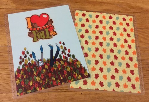 I LOVE FALL Leaves Front Back Cover Set 4 use w Erin Condren Planner - Picture 3 of 3