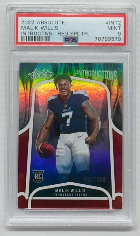 Malik Willis Panini Absolute Introductions #INT2 Red Spectrum