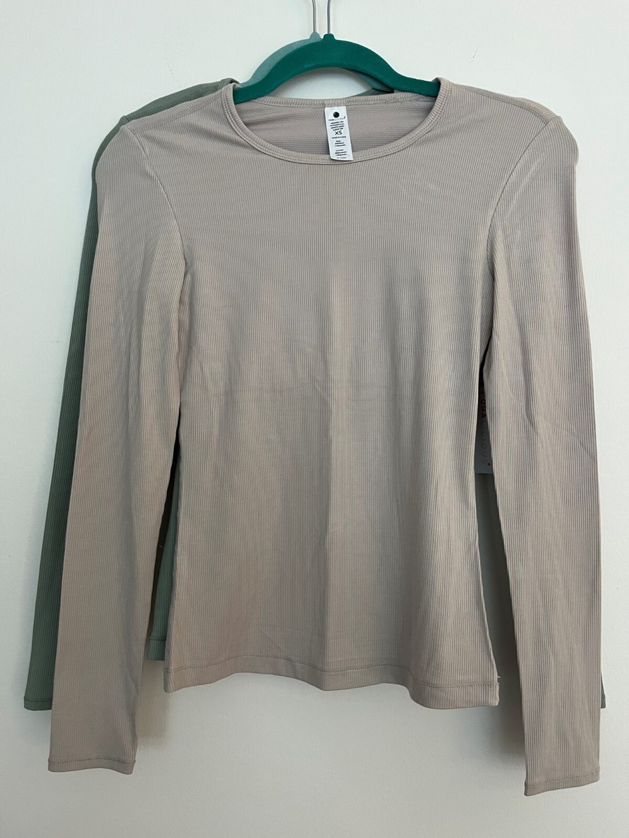 【L'ANGE'LIQUE for yo】RIB LONGSLEEVE TOPS Heavenly Rib Valentina Henley Long Sleeve Top - LSY94898-W01