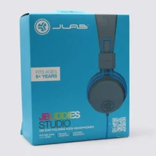 JLab JBuddies Studio On-Ear Kids Folding Wired Headphones (Untested)