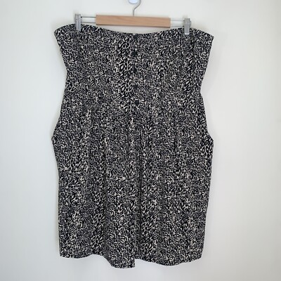 Torrid Womens Strapless Leopard Top Size 4X Optional Straps Pockets Festival