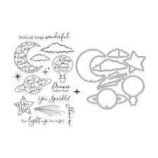 HERO ARTS - CLEAR STAMPS N METAL CUTTING DIE - YOU SPARKLE BUNDLE