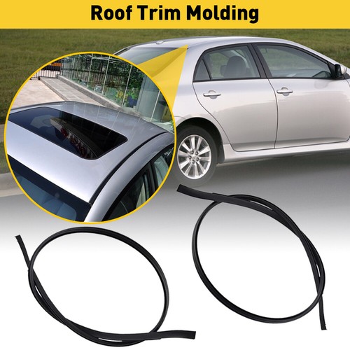 For 2009 2010 2011 2012 2013 Toyota Corolla Black Roof Trim Molding Kit 2PCS - Picture 1 of 12