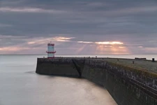 Whitehaven pier & lighthouse, Cumbria, UK - 18" x 12" PRINT - SEASCAPE SUNSETS