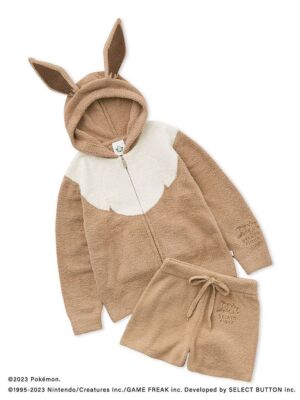 GELATO PIQUE Pokemon Sleep Eevee Women's Hoodie & Shorts Set One