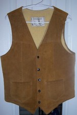 Vintage Naturaleather By Joo-Kay Western Leather Vest Mens Size 40