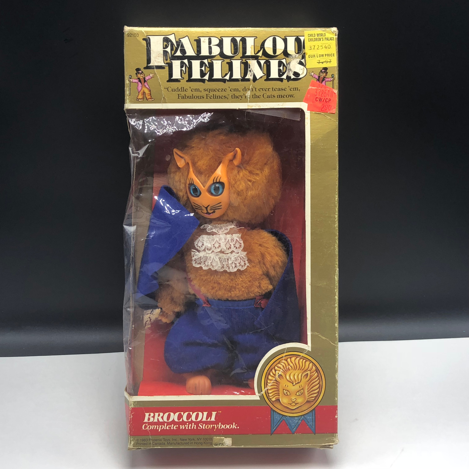 Fabulous Felines Mego Action Figure 1983 Phoenix toys cat plush Broccoli blue 