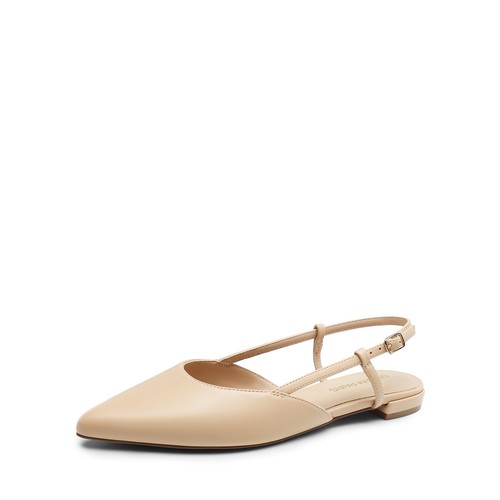 Women Elegant Flat Shoes Pointed Toe Slingback Low Heel Dress Office Work Shoes - 第 17/18 張圖片