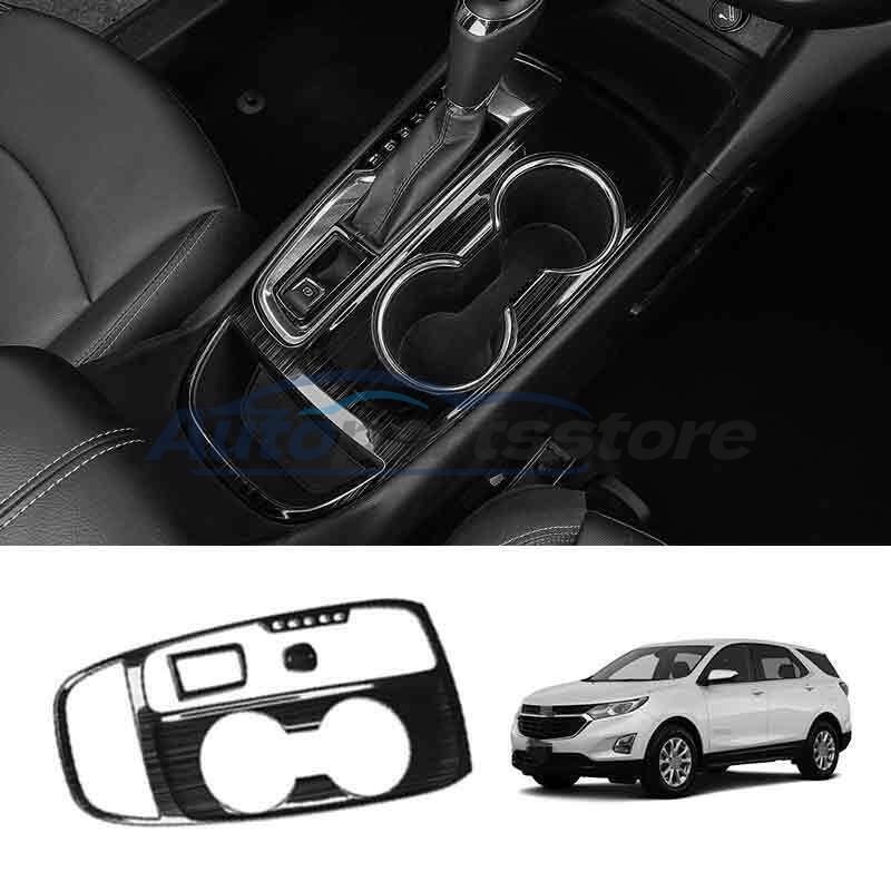 Black Titanium Middle Console Gear Shift Panel For Chevrolet Equinox 2018-2019