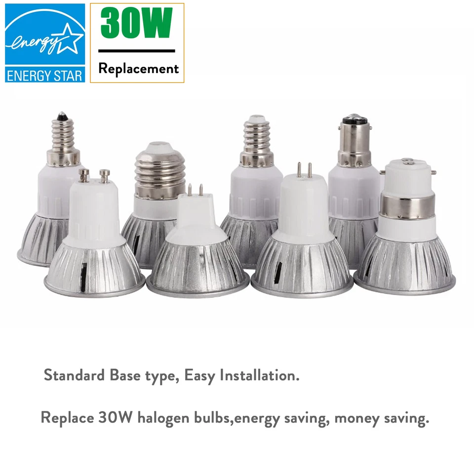 Multicolor Light Dimmable LED Spotlight Bulbs 3W MR16 GU10 GU5.3 E27 E14 12V 24V - Image 3 of 4
