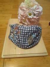 Plaid Floral / Charcoal Mask