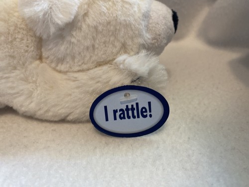 On The Night You Were Born Nancy Tillman Polar Bear Plush Rattle NWT Loved G9 - Picture 6 of 11