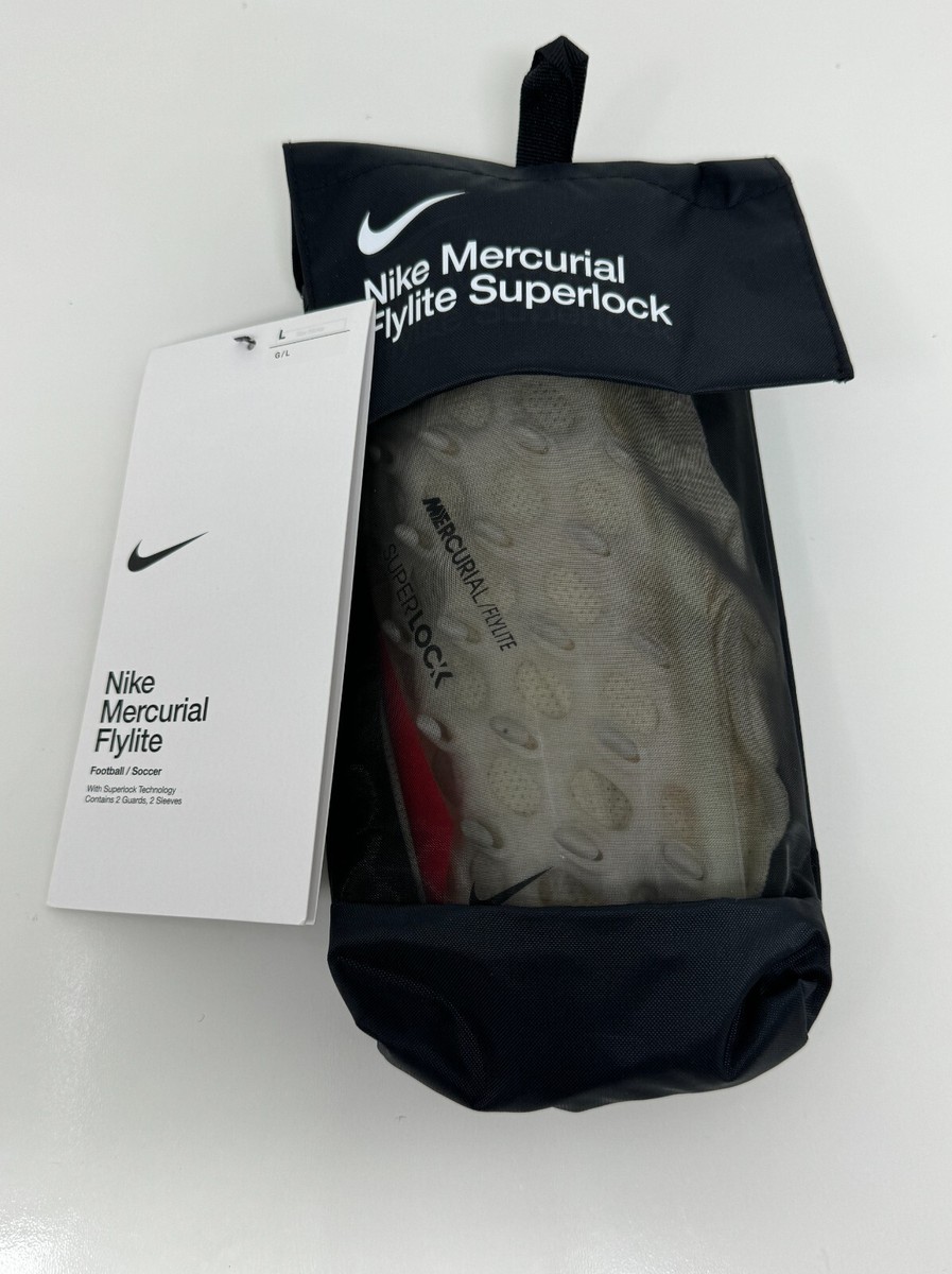 Nike Mercurial FlyLite Superlock Shin Guards Coconut Milk SZ