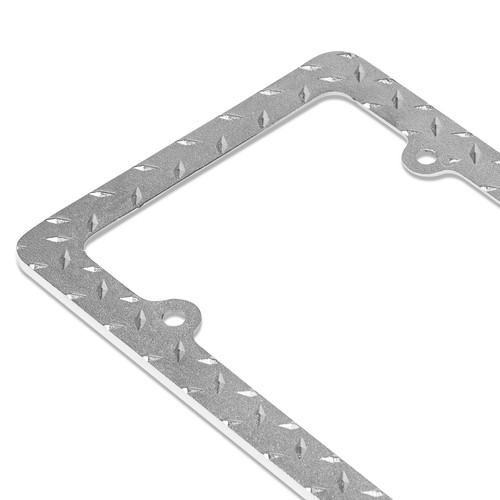 2X Rust Proof Metal Grid Style License Plate Frame Universal Fit - Picture 2 of 4