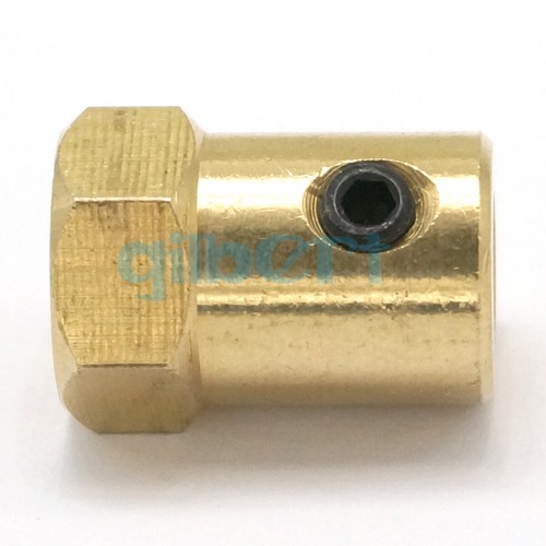 5pcs Hole Dia 3-8mm Brass Hex Shaft Coupling Tire Connector For DIY Model Motor - Picture 16 of 42