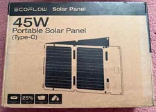 USED! EcoFlow Type-C 45W Portable Solar Panel Foldable Power Station USB XT60i