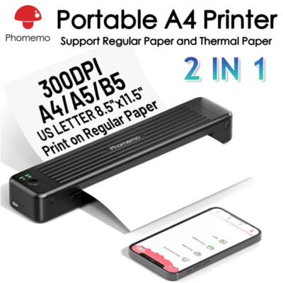 Phomemo P831 Travel Wireless Portable A4 Drucker, Tragbarer Drucker, 300DPI