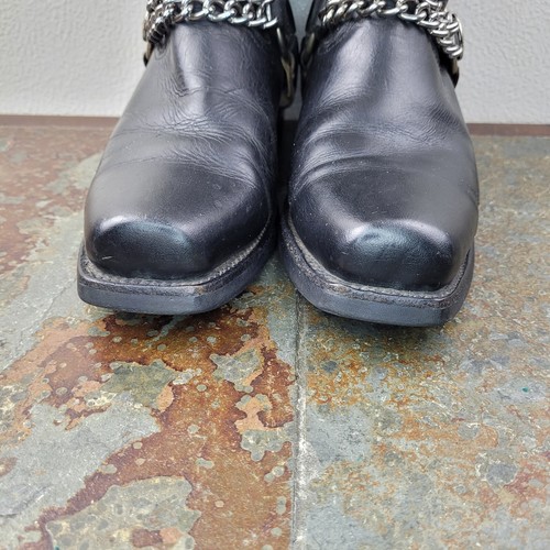 Champion Attitude Mens Sz 9D Black Leather Boots - Foto 4 di 21