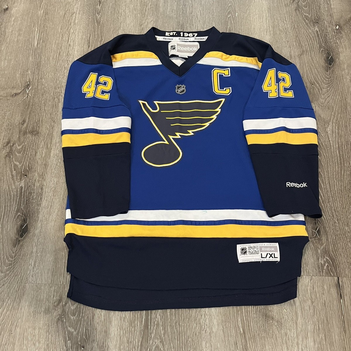 Youth David Backes Louis Blues NHL Reebok Youth Jersey Size L/XL