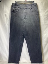 Vtg Lee Riveted Jeans Womens 10 M Black Tapper leg Denim Cotton USA Made
