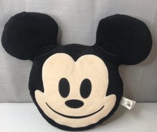 Disney Mickey Mouse Face Emoji Stuffed Plush Pillow Smiling 11" Just Play