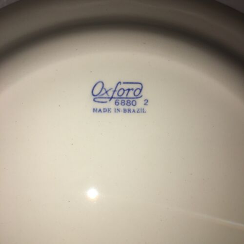 Oxford 6880 - 9" Knochen Weiß Salat Dessert Teller Made in Brazil Vintage - Bild 4 von 4