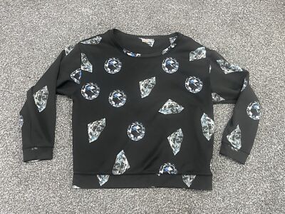 Juicy Couture Shine Bright Diamond Sweatshirt Black Med