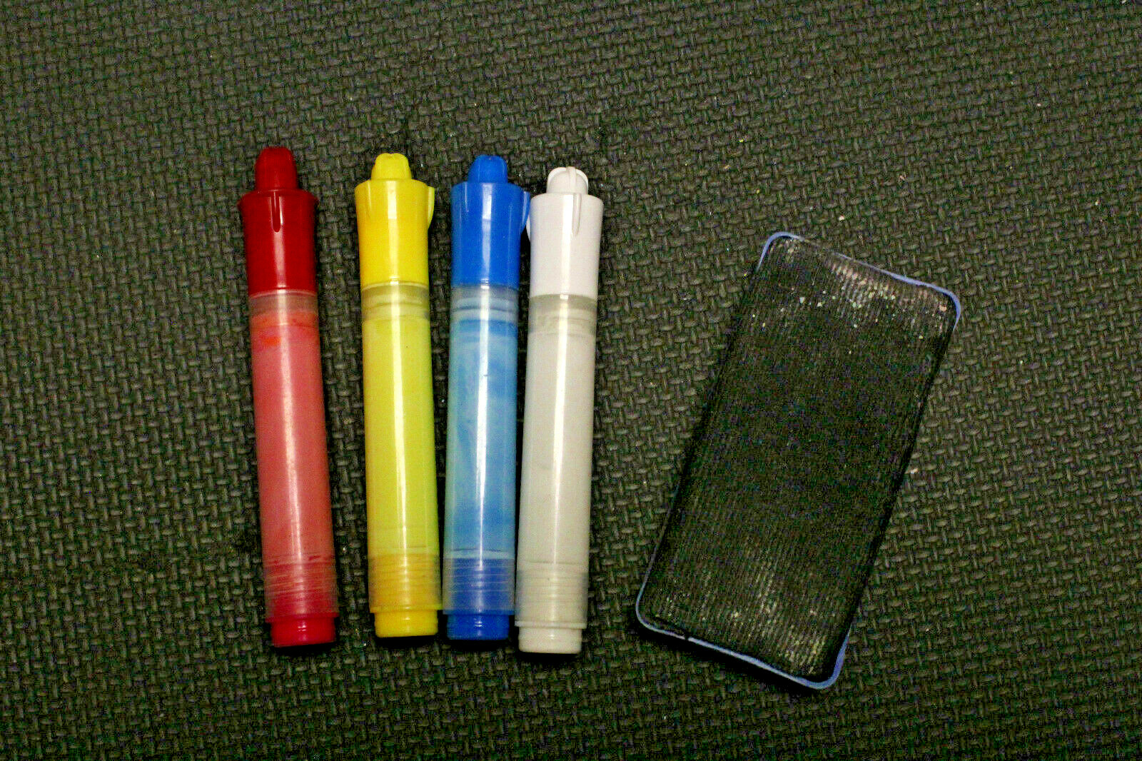 Bright Sticks Fluorescent Wet Erase Markers with Eraser (4 Colors) USED