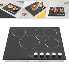23.62in Built-in Electric Cooktop 4Burners Electric Ceramic Cooktop Knob Control