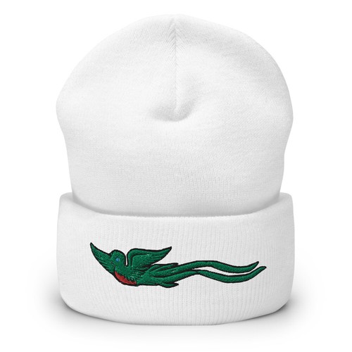 Guatemala Quetzal Embroidered Cuffed Beanie, Guatemalan Quetzal Beanie - Picture 11 of 11
