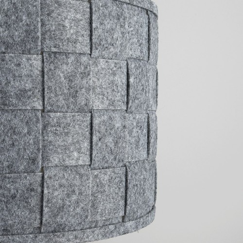Ceiling Light Shade Modern Grey Felt Weave Design Easy Fit Drum Lampshade Home - Picture 18 of 24