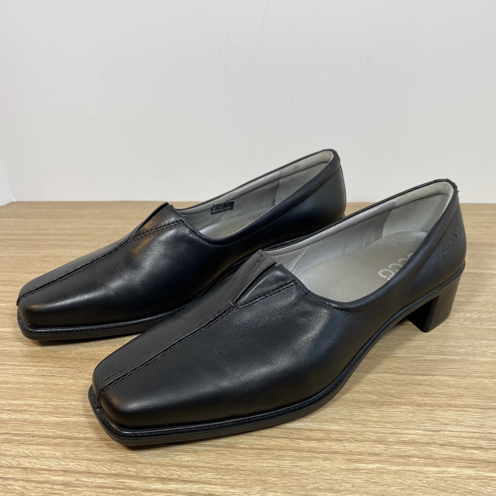 Scarpe ECCO casual slip on in pelle nere 36 donna