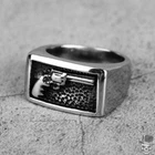 Sculpt Rings™ Revolver Ring – Stainless Steel Gun Design, 3D Pistol Emblem