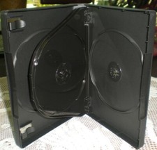 25 NEW 27MM HIGH QUALITY BLACK QUAD 4  DVD CASES W/BOOKLET CLIPS, PSD70C27