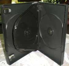 25 NEW 27MM HIGH QUALITY BLACK QUAD (4)  DVD CASES  W/BOOKLET CLIPS, PSD70C27