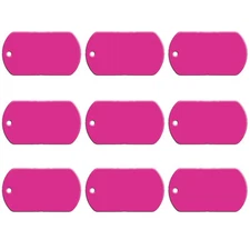 100pcs Wholesale Blank Aluminum Rectangle Dog Tags Custom Engraved Name ID Tag